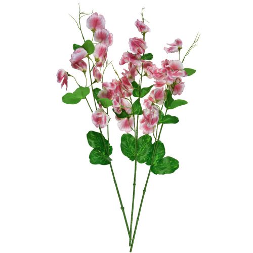 Floristik24 Fiori artificiali rosa veccia bianca Vicia fiori da giardino 61 cm 3 pezzi