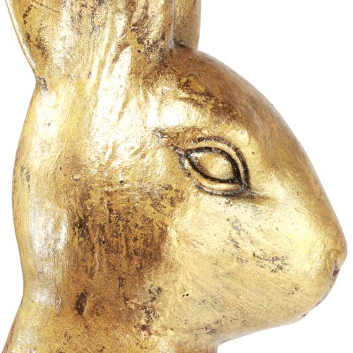 Floristik24 Coniglietto pasquale decorativo Decorazione pasquale dorata Coniglio seduto antico H50 cm