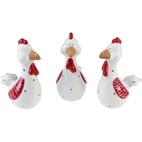 Prodotto Polli decorativi Figure decorative pasquali decorazione in ceramica 15 cm 3 pezzi