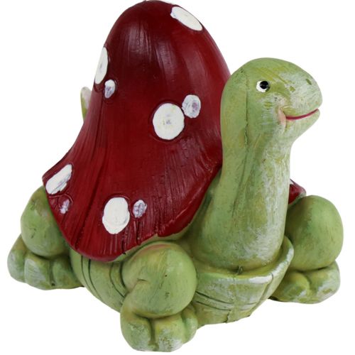 Prodotto Decorazione tartaruga Decorazione agarico verde rosso 10 cm 2 pezzi