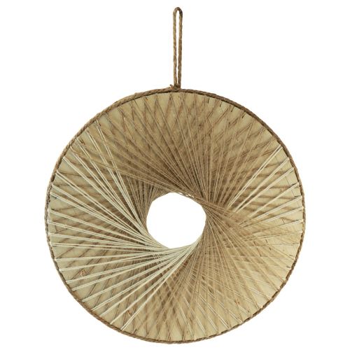 Floristik24 Boho decorazione murale anello decorativo legno fibre naturali naturali Ø40cm