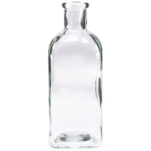 Bottiglie Decorative Mini Vasi Quadrati Vetro Trasparente  7x7x18cm 6pz-15270