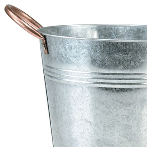 Floristik24 Vaso da fiori con manici secchiello decorazione in metallo Ø30cm H27,5cm