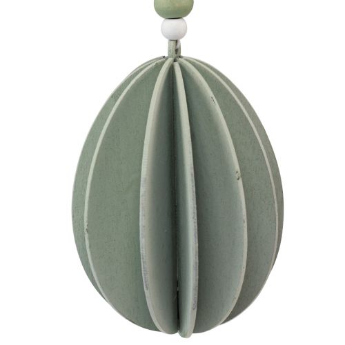 Prodotto Uova di Pasqua da appendere uova di legno verde rosa beige 6,5×9 cm 6 pz