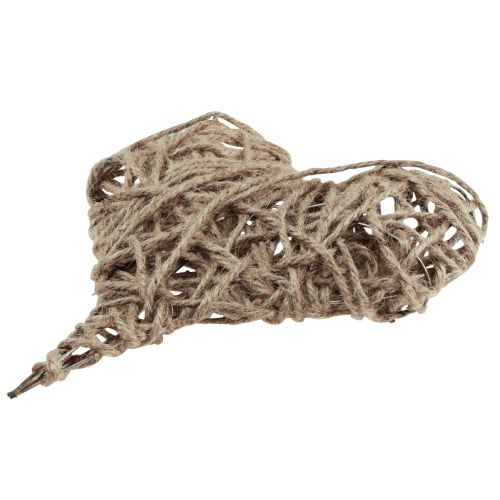 Floristik24 Cuore decorativo in metallo decoro primavera ricoperto naturale 20×22cm