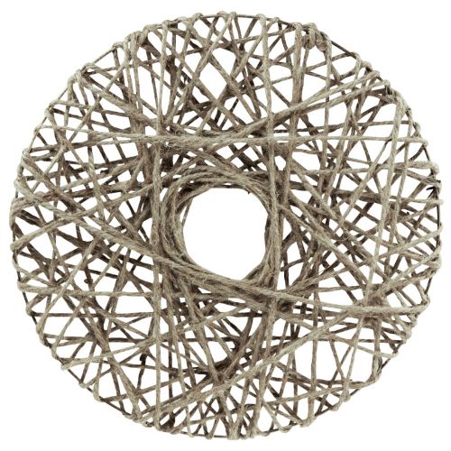 Prodotto Ghirlanda ad anello decorativa rivestita con decorazione estiva in fibra naturale metallica Ø30 cm
