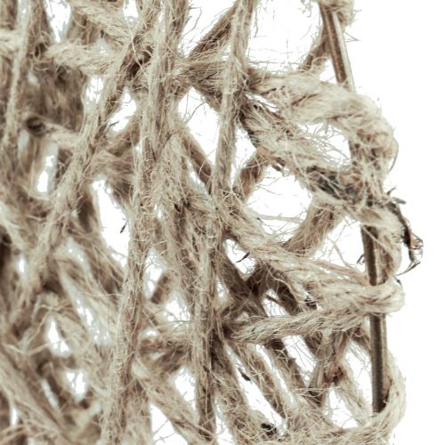 Floristik24 Ghirlanda ad anello decorativa rivestita con decorazione estiva in fibra naturale metallica Ø30 cm