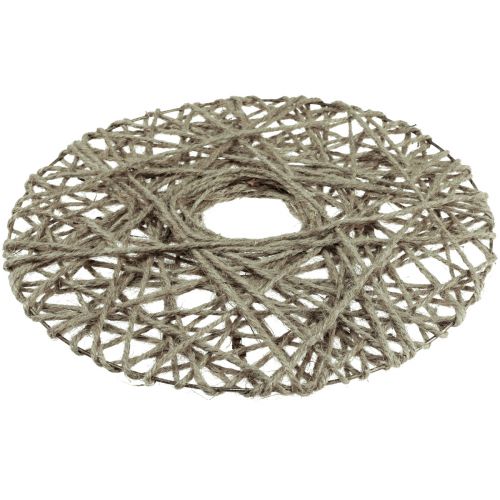 Floristik24 Ghirlanda ad anello decorativa rivestita con decorazione estiva in fibra naturale metallica Ø30 cm