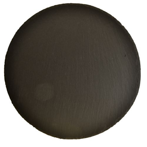 Prodotto Piatto in ardesia naturale vassoio rotondo in pietra nero Ø25cm 2 pz