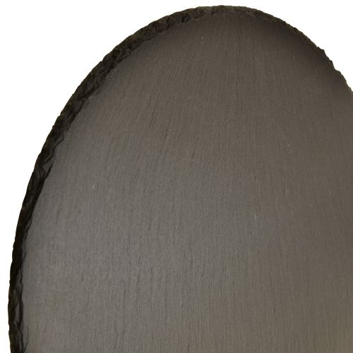 Prodotto Piatto in ardesia naturale vassoio rotondo in pietra nero Ø25cm 2 pz