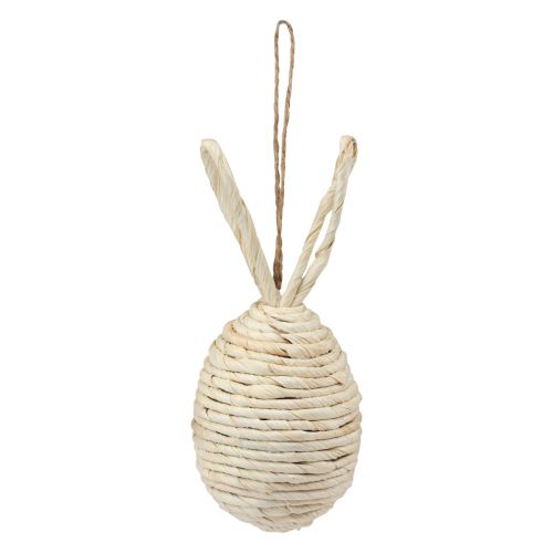 Floristik24 Uova di Pasqua decorative da appendere con orecchie di coniglio 13,5 cm 4 pz
