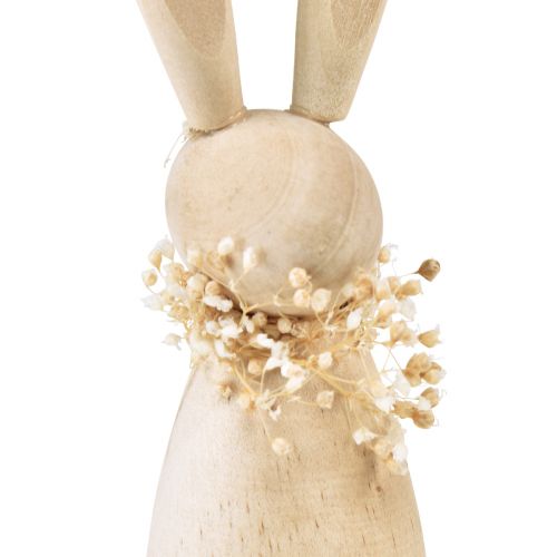Floristik24 Decorazione coniglietti in legno Coniglietti pasquali in legno naturale 5×4×15,5 cm 3pz