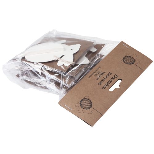 Prodotto Coniglietti pasquali a nido d&#39;ape da appendere bianco arancio H8cm 5pz
