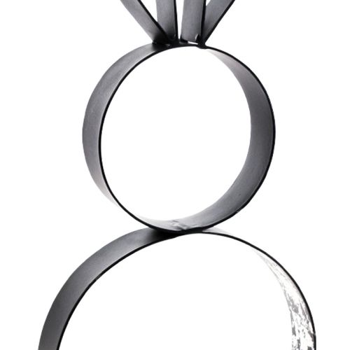 Prodotto Decorazione coniglietto pasquale metallo nero argento Figura pasquale 11×31 cm
