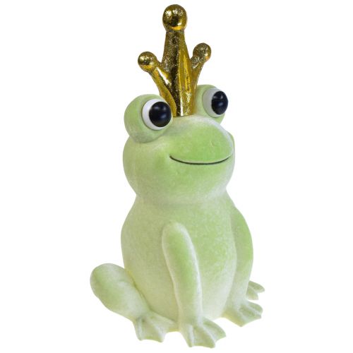 Prodotto Rana decorativa con corona decorazione principe ranocchio verde chiaro 40,5 cm