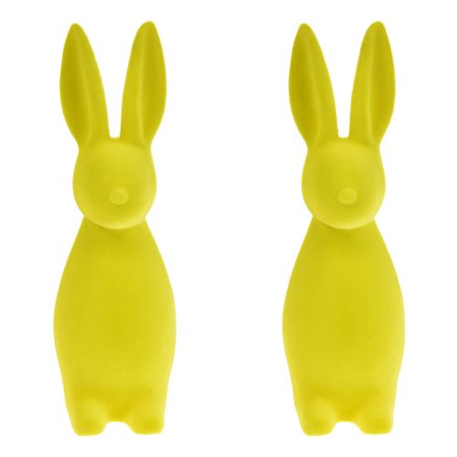Prodotto Coniglietti pasquali floccati giallo-verde – 2a scelta – 8×10×29cm 2 pezzi