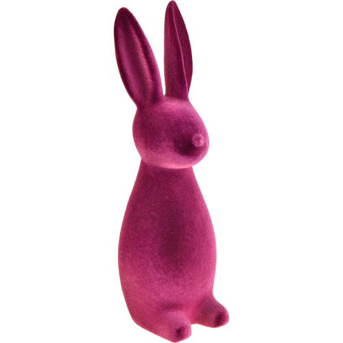 Decorazione coniglietto pasquale floccato – 2a scelta – Viola 15×15,5×47cm