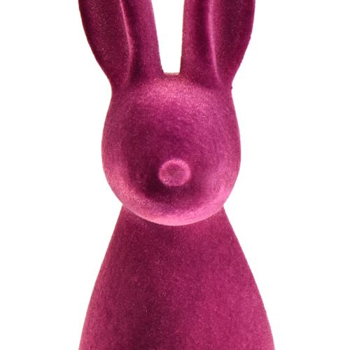 Prodotto Decorazione coniglietto pasquale floccato viola 15×15,5×47 cm