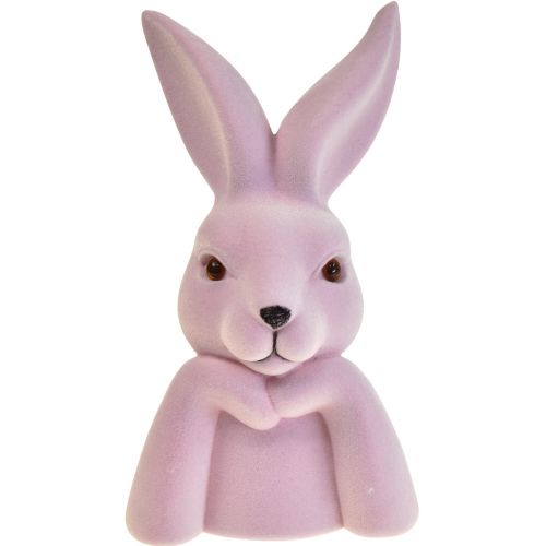 Busto di coniglietto pensieroso coniglietto viola chiaro pasquale 16,5×13×27 cm