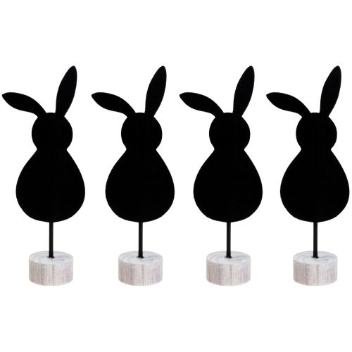 Prodotto Stand decorazione da tavolo Coniglietti pasquali in feltro nero 28,5 cm 4 pz