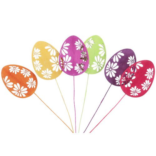 Prodotto Tappi per fiori decorativi uova di Pasqua Legno di Pasqua 30,5 cm 18 pezzi