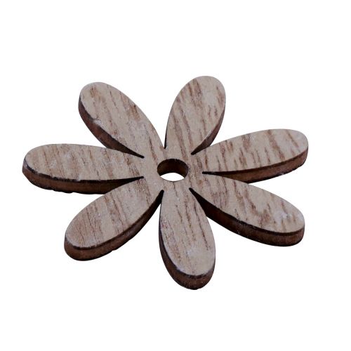 Prodotto Decorazione sparsa fiori in legno decorazione da tavola bianco naturale Ø4cm 72 pz