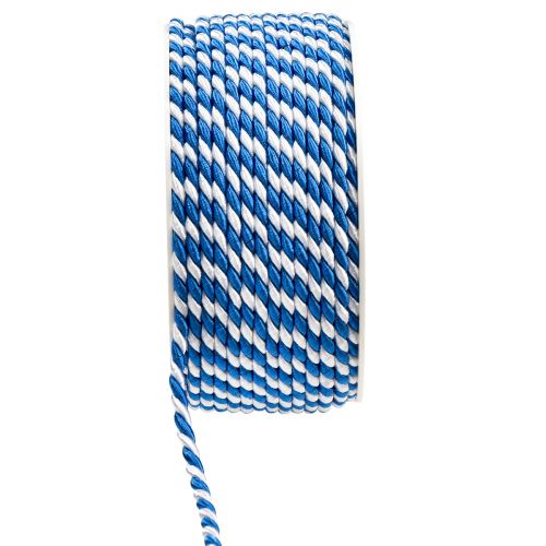 Floristik24 Cordone regalo blu bianco nastro decorativo cordoncino decorativo 25 m