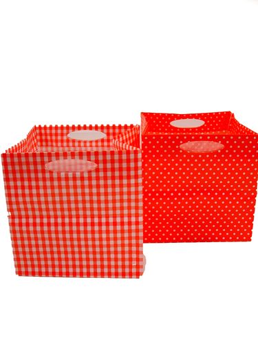 Floristik24 Sacchetto di plastica 12x12 cm 12 pezzi. rosso