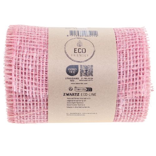 Prodotto Runner da tavolo nastro da tavolo in iuta nastro di iuta rosa chiaro 15 cm 10 m