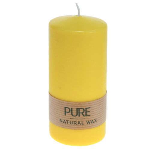 Candela a Colonna Candele Wenzel Giallo Limone Candele PURE 130×60mm