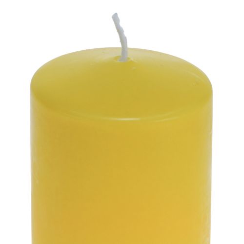 Floristik24 Candela a colonna giallo limone Candele Wenzel Candele PURE 130×60mm