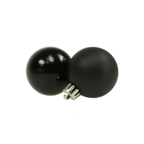 Floristik24 Palline di Natale in plastica Ø4cm nere 16 pz