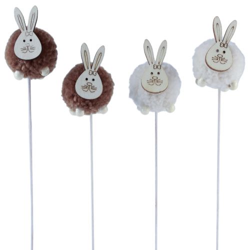 Floristik24 Spina fiore coniglietto pasquale Spina coniglio pasquale 28 cm 16 pz
