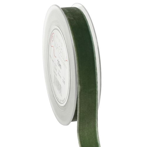 Floristik24 Nastro in velluto nastro decorativo verde nastro regalo in velluto W20mm L10m