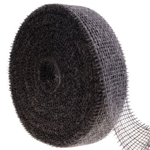 Floristik24 Nastro di iuta, nastro a rete, nastro decorativo, iuta marrone tortora, 5 cm, 40 m