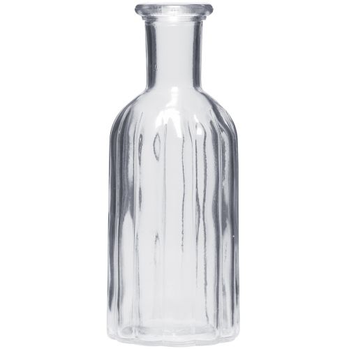 Floristik24 Vaso a bottiglia, vaso in vetro, vaso alto, trasparente, Ø7,5cm, H19,5cm, 2 pezzi