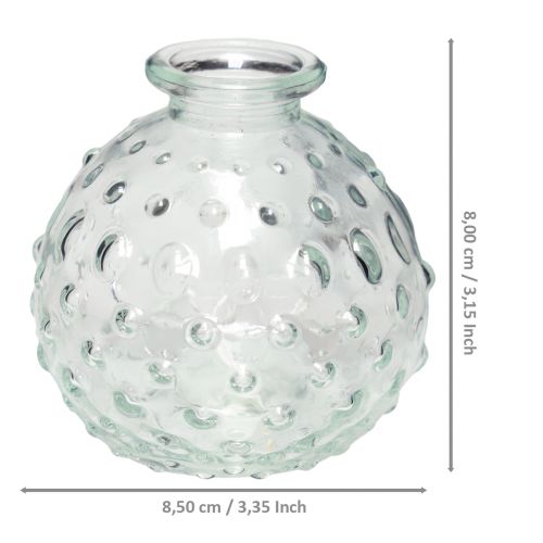 Floristik24 Vaso piccolo in vetro vaso a sfera trasparente Ø8,5 cm H8 cm