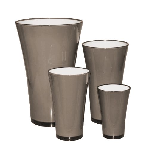 Vaso &quot;Fizzy&quot; grigio platino Ø13,5cm a circa Ø28,5cm 1 pz