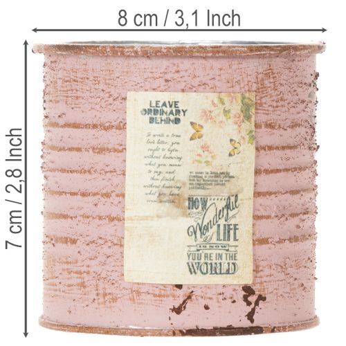 Prodotto Vaso da fiori decorativo rotondo in metallo anticato, per rose, Ø8cm H7.5cm