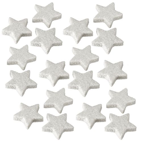 Stelle sparse con crema glitterata 2,5 cm 96 pezzi