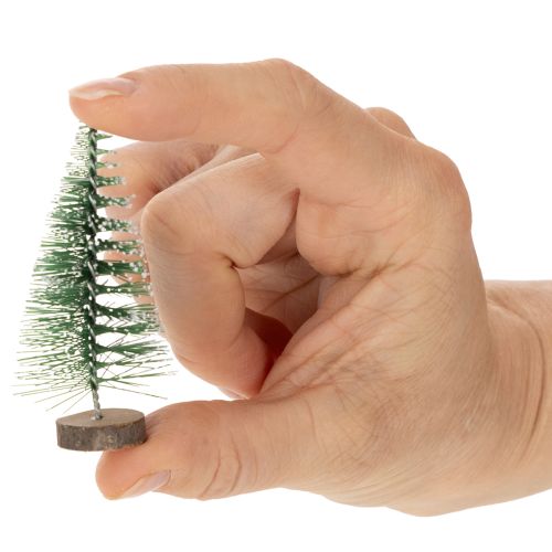 Mini alberi di Natale artificiali, decorativi da tavola per Natale, ricoperti di neve, 6 cm, 12 pezzi | Floristik24.it