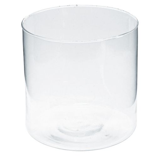 Prodotto Vaso in vetro cilindro in vetro vaso per fiori decorazione in vetro H15cm Ø15cm