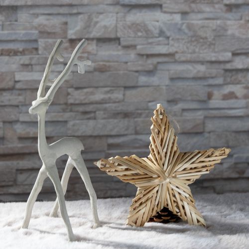 Prodotto Decorazione a forma di renna, figura di cervo in metallo grigio argilla ottica H27,5cm