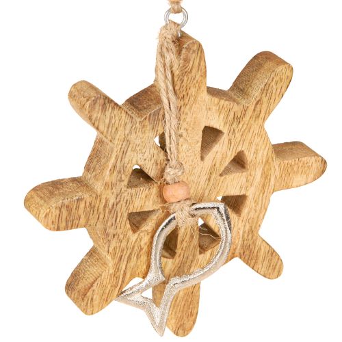 Prodotto Decorazione volante in legno ciondolo pesce in metallo Ø12cm 2pz