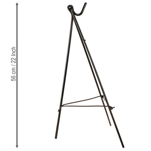 Prodotto Porta ghirlanda con gancio in metallo nero, altezza 56 cm