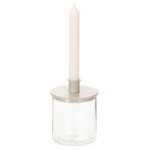 Portacandele in vetro, rotondo, trasparente, versatile, 12 cm, 2 pezzi | Floristik24.it