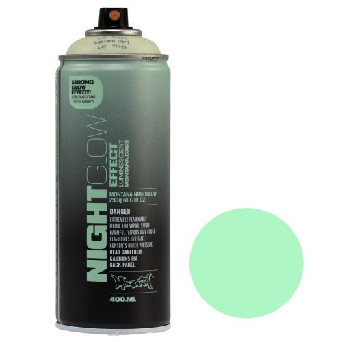 Bomboletta spray di vernice fluorescente Nightglow Green 400ml