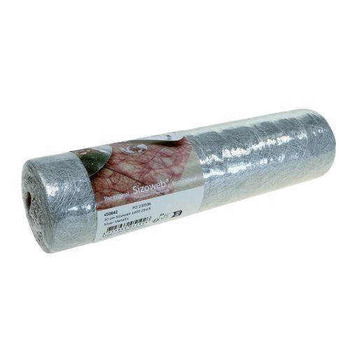 Prodotto Runner da tavolo Sizoweb in pile decorativo argento 30 cm 25 m