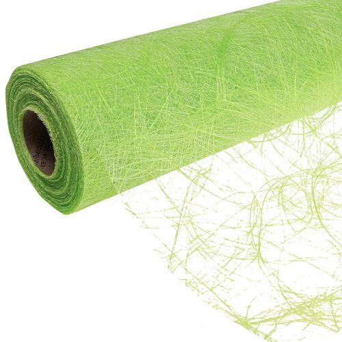 Floristik24 Runner da tavolo Sizoweb in pile decorativo verde chiaro 30 cm 25 m