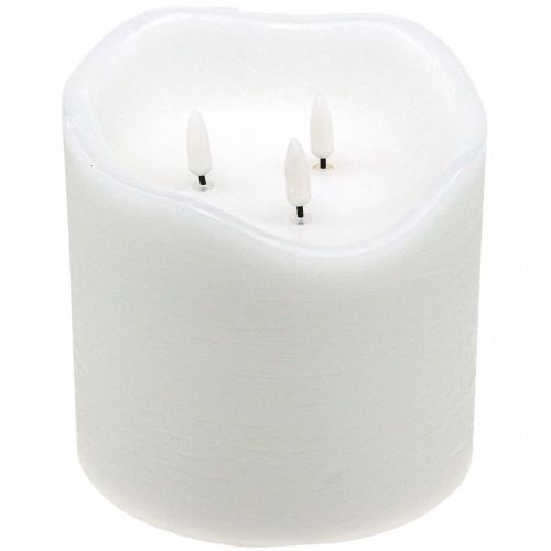 Floristik24 Candela LED grande cera bianca per timer a batteria Ø14,5cm H15cm